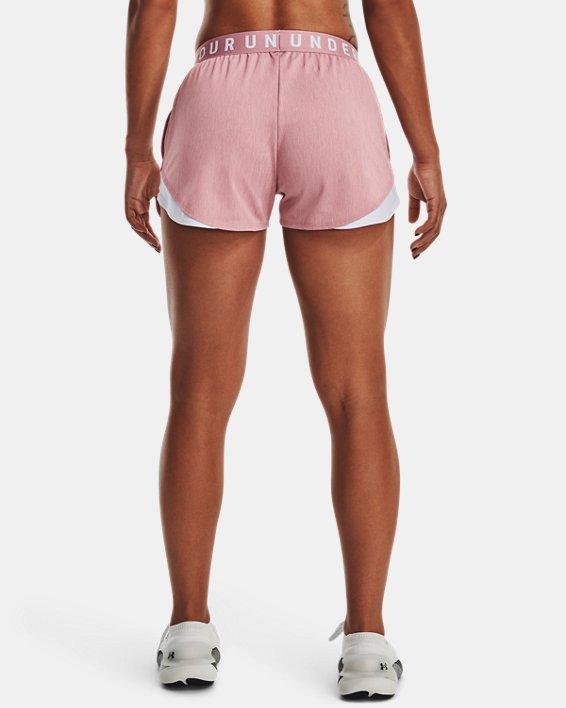 กางเกงขาสั้น UA Play Up Shorts 3.0 Twist สำหรับผู้หญิง in Pink image number 1